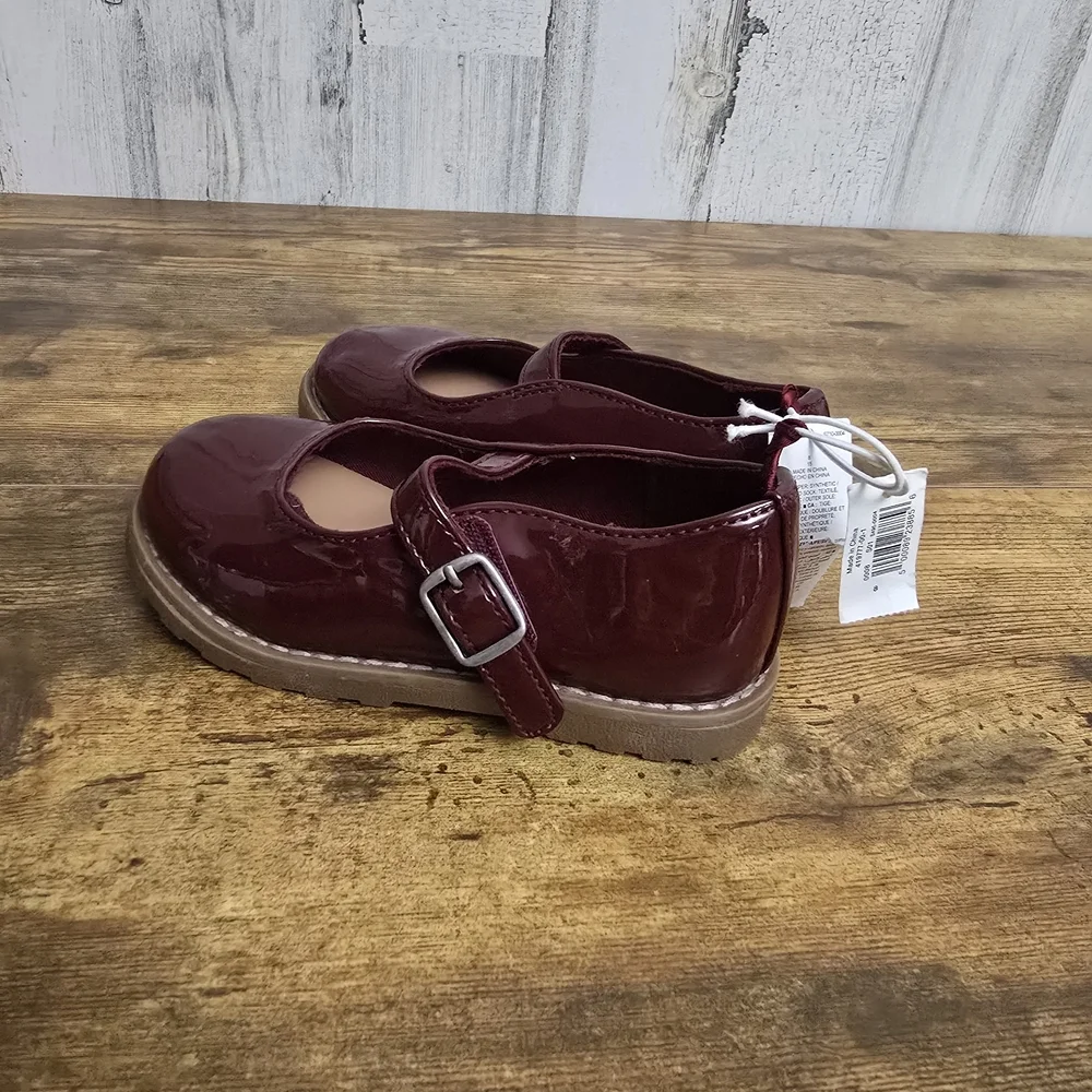 Old Navy Kids Glossy Maroon Mary Jane Shoes